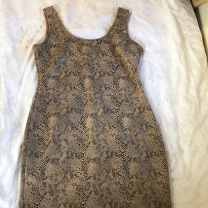 Large snake print mini dress